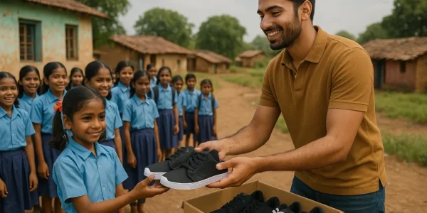 Varun Hiremath Leads Initiative to Donate Footwear to Rural Schoolchildren in Maharashtra 1024x683 1